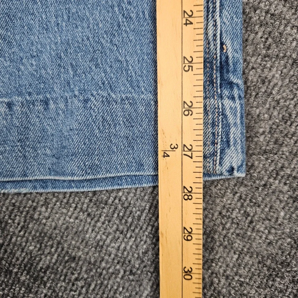American Eagle High Rise Flare Jeans Women's 12 SHORT Med Wash Stretch Denim - Picture 6 of 11